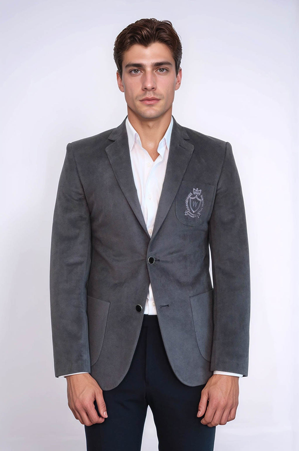 Bag Pocket Rigging Velvet Grey Jacket-Wessi