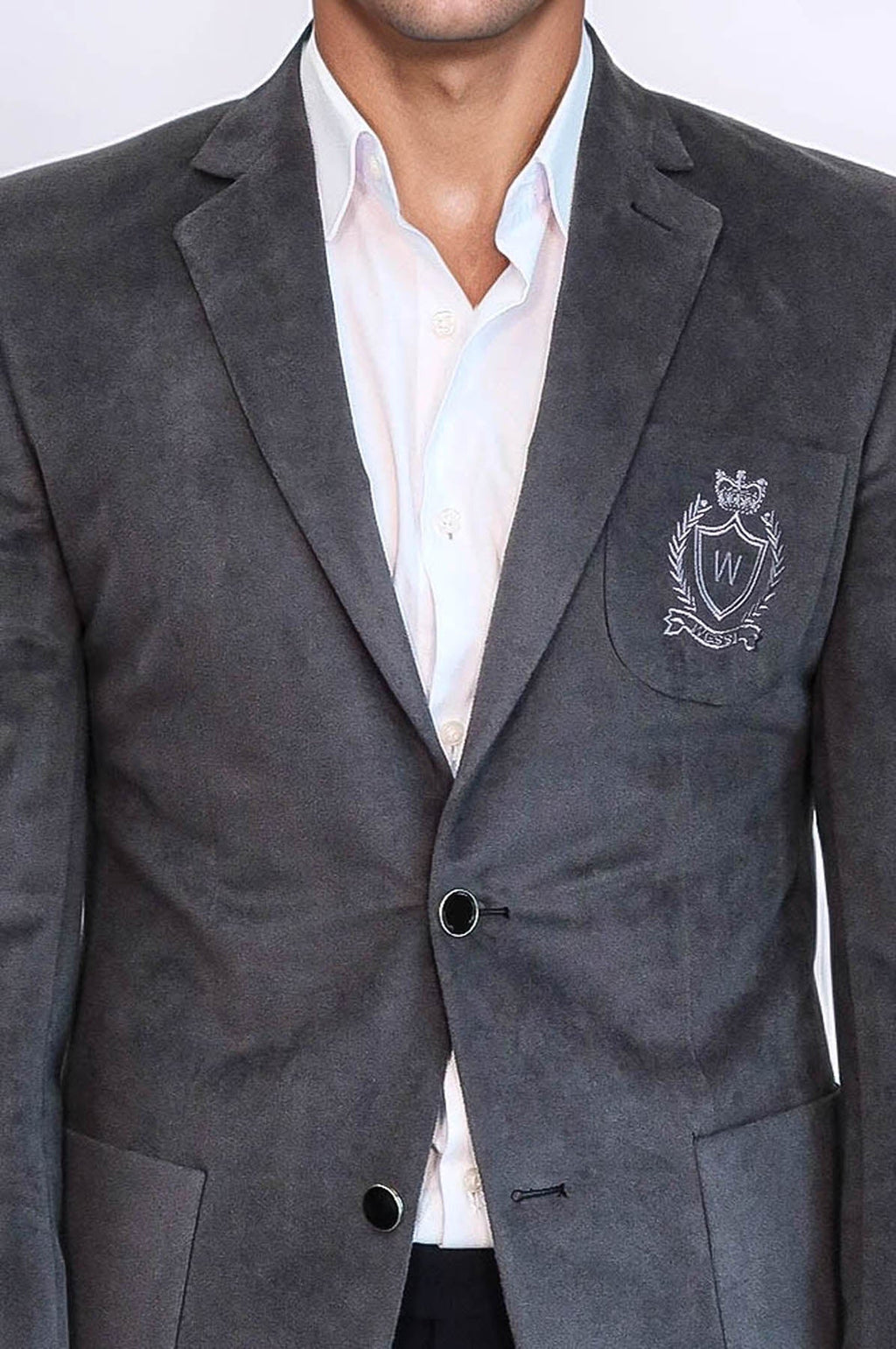 Bag Pocket Rigging Velvet Grey Jacket-Wessi