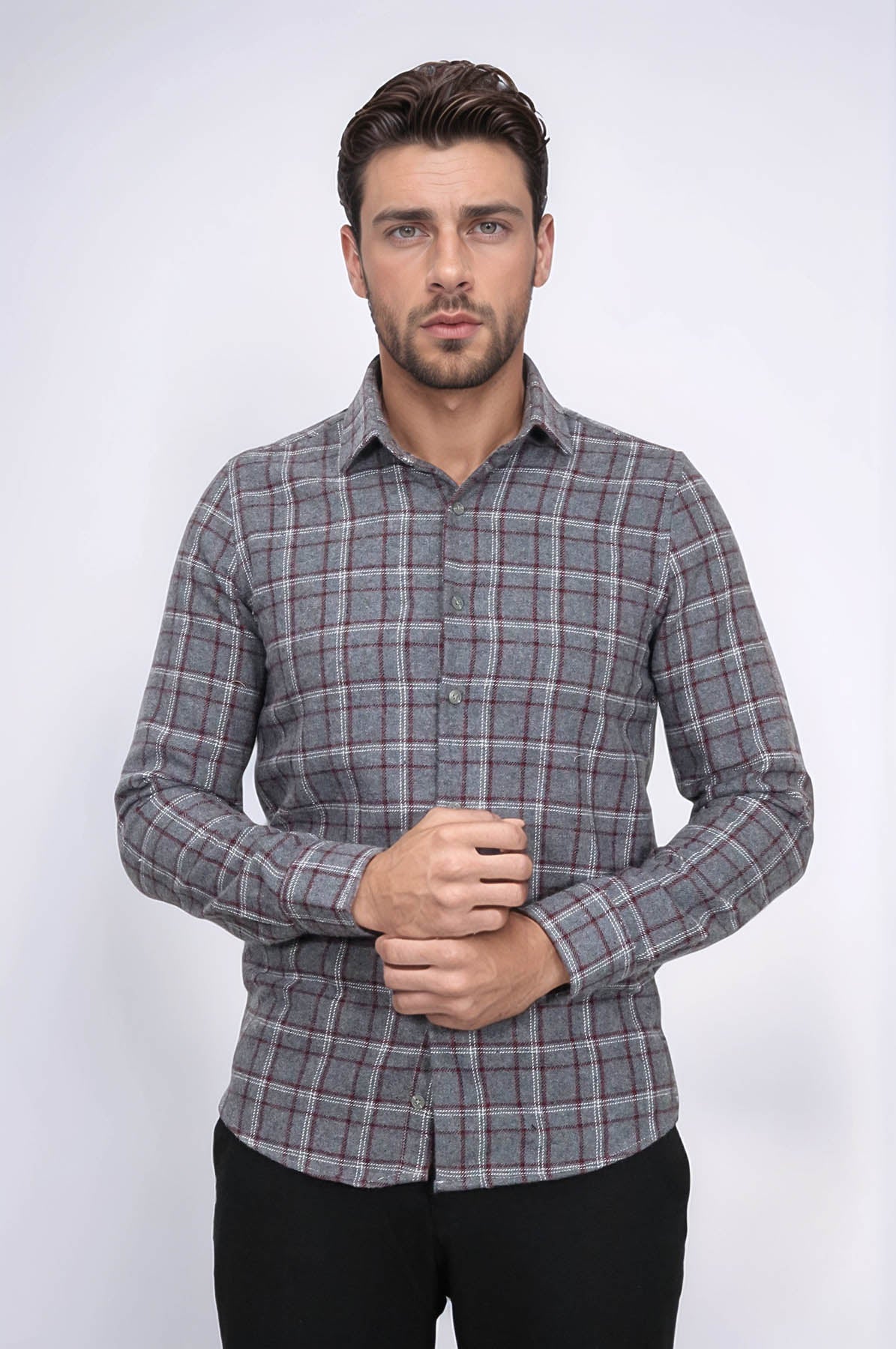 Checked Grey Men Lumberjack Shirt - Wessi