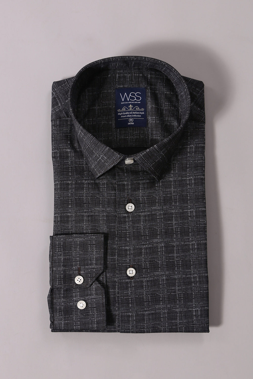 Plaid Patterned Black Shirt | Wessi
