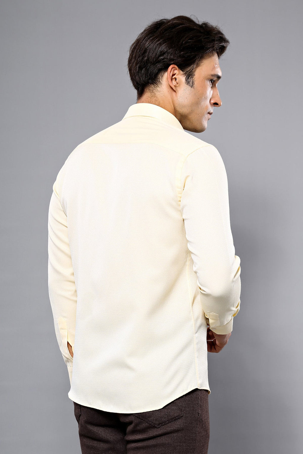 Patterned Yellow Casual Shirt | Wessi - Wessi