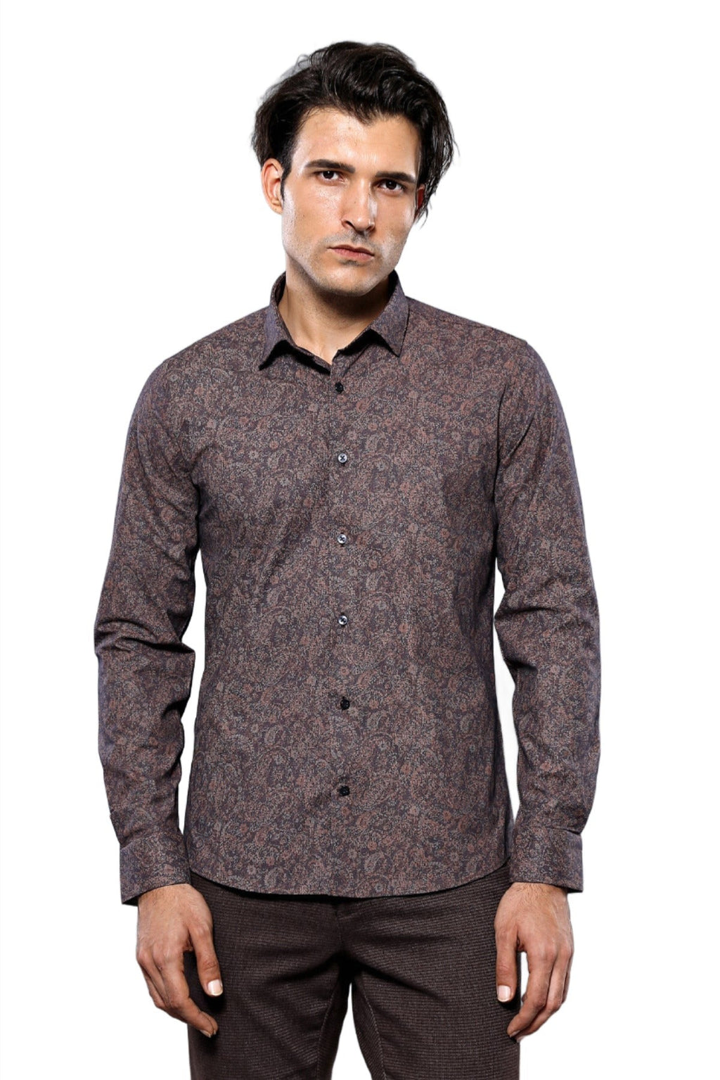 Brown Patterned Shirt | Wessi - Wessi