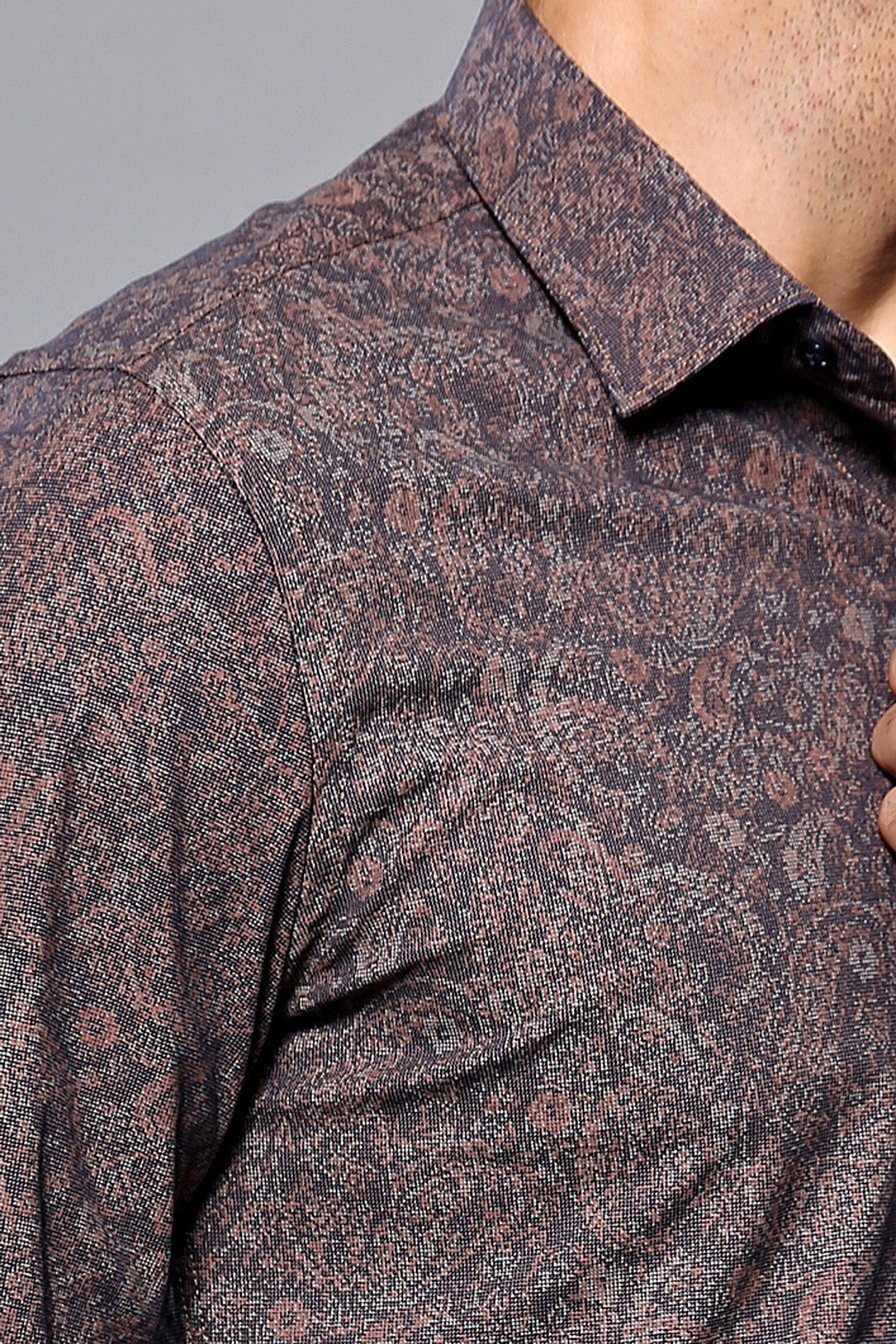 Brown Patterned Shirt | Wessi - Wessi