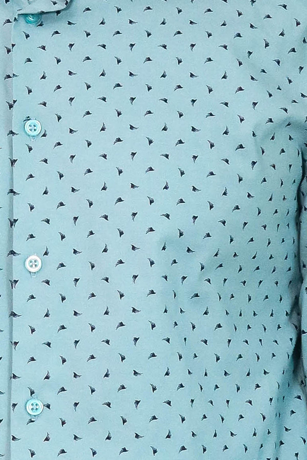 Men’s Turquoise Shirt with Minimal Black Pattern – Wessi