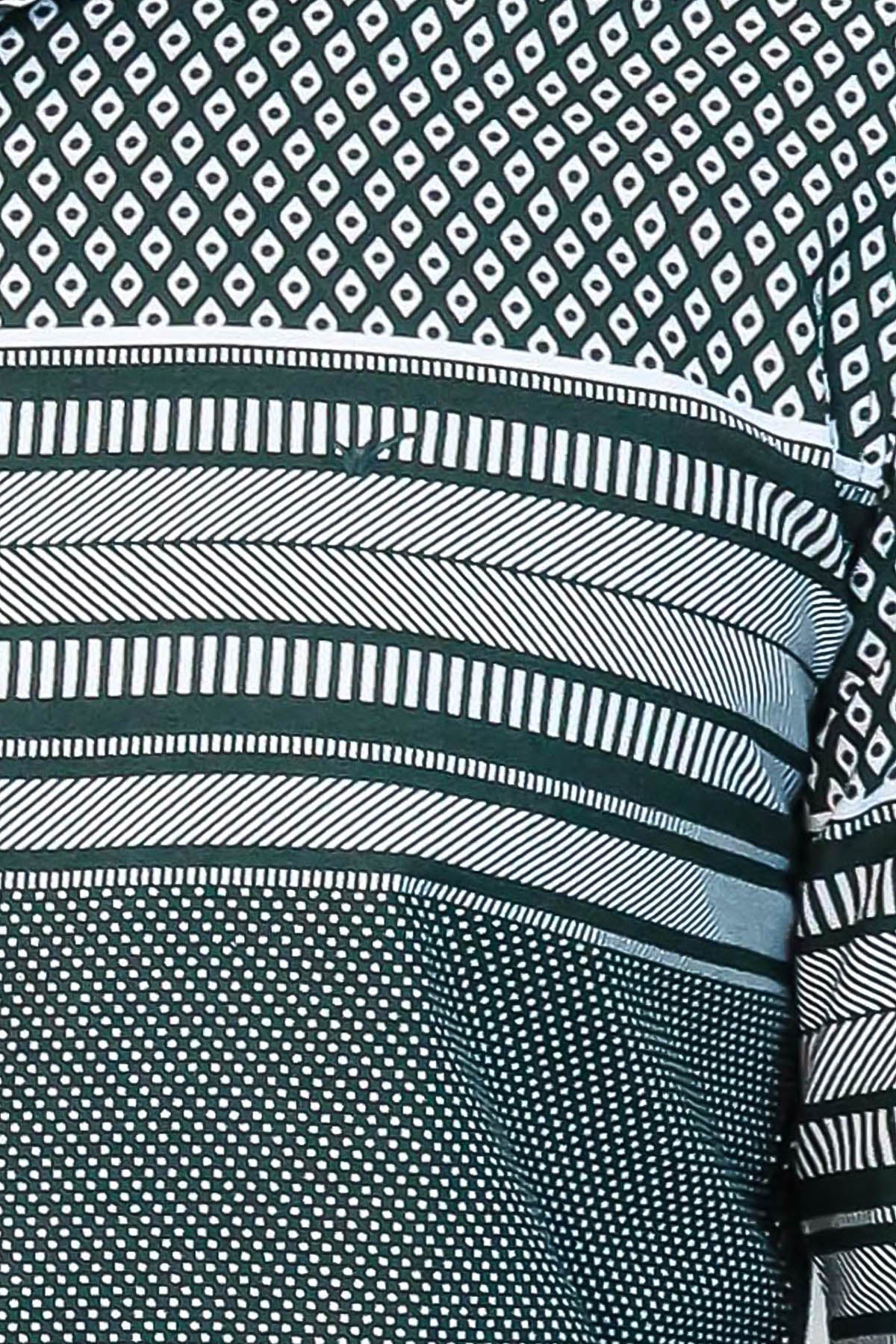 Green Diamond Patterned Shirt - Wessi