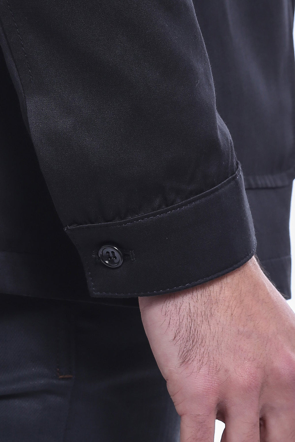 Plain Black Men Short Coat - Wessi