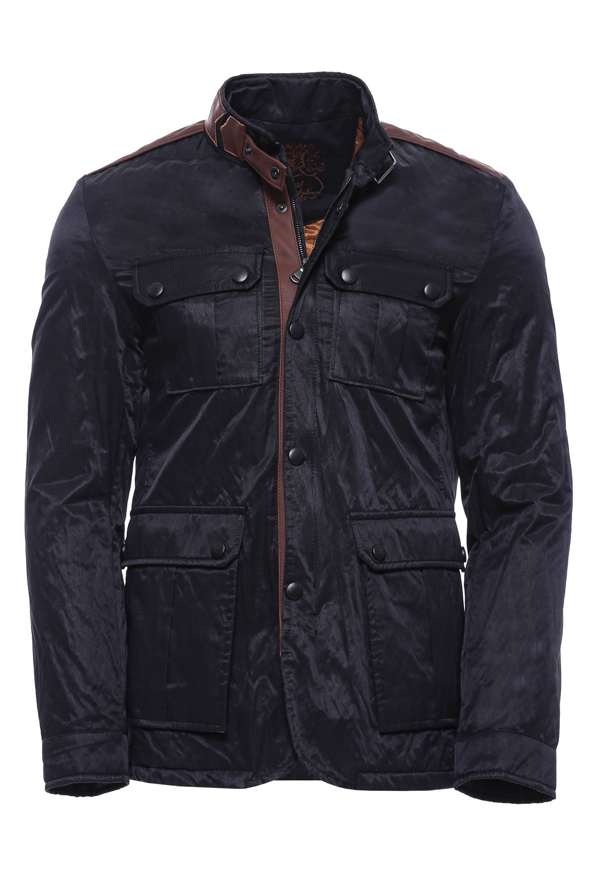 4 Pocket Snap Short Black Coat-Wessi