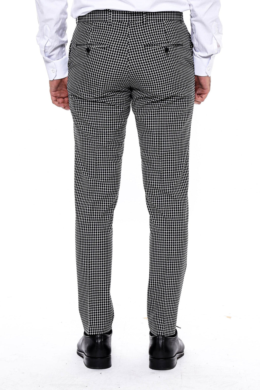Plaid Small Checkered Black Pants-Wessi