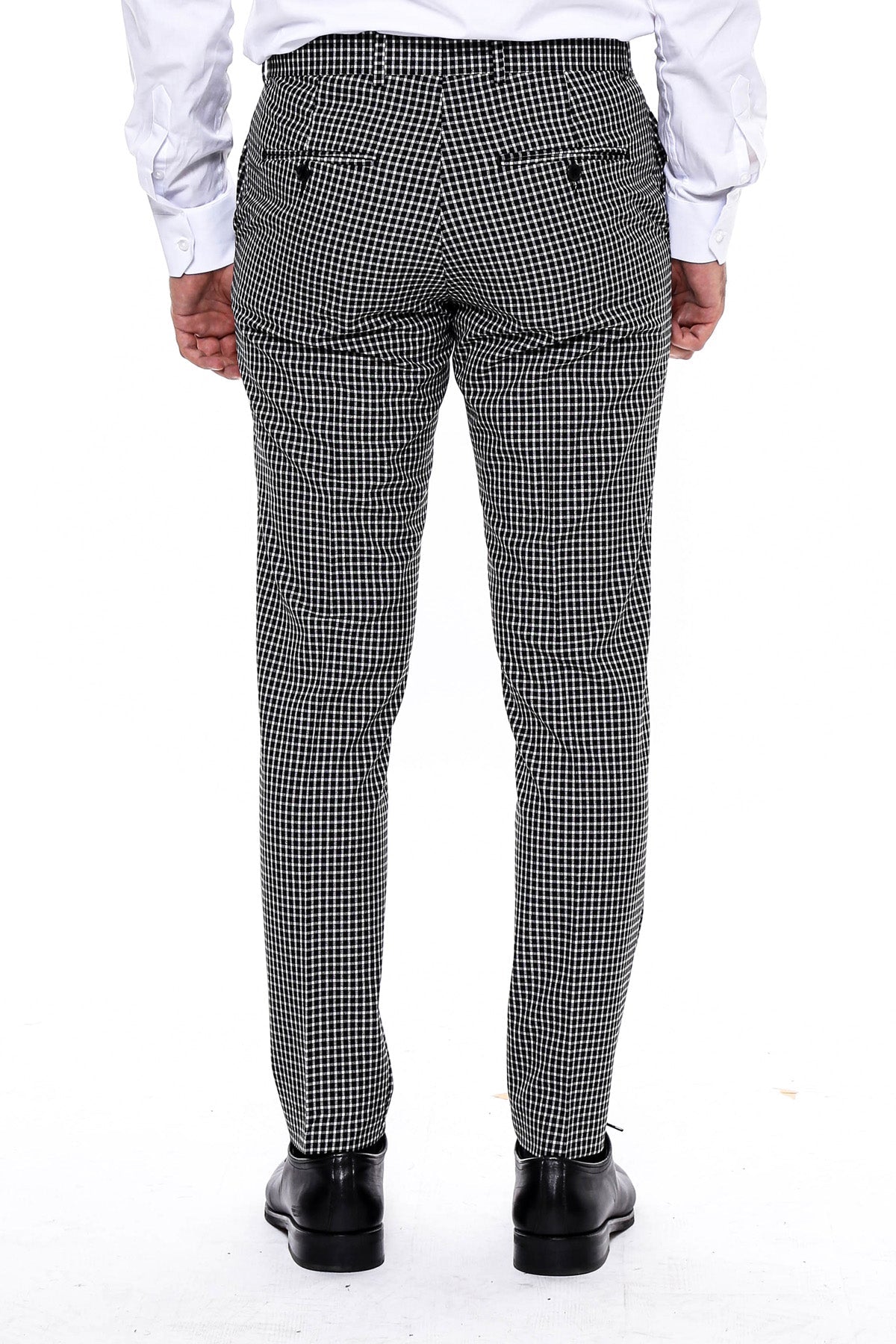 Plaid Small Checkered Black Pants-Wessi