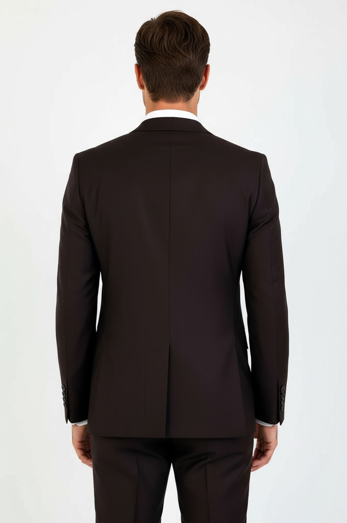 2 Buttons 2 Piece Brown Men Suit - Wessi