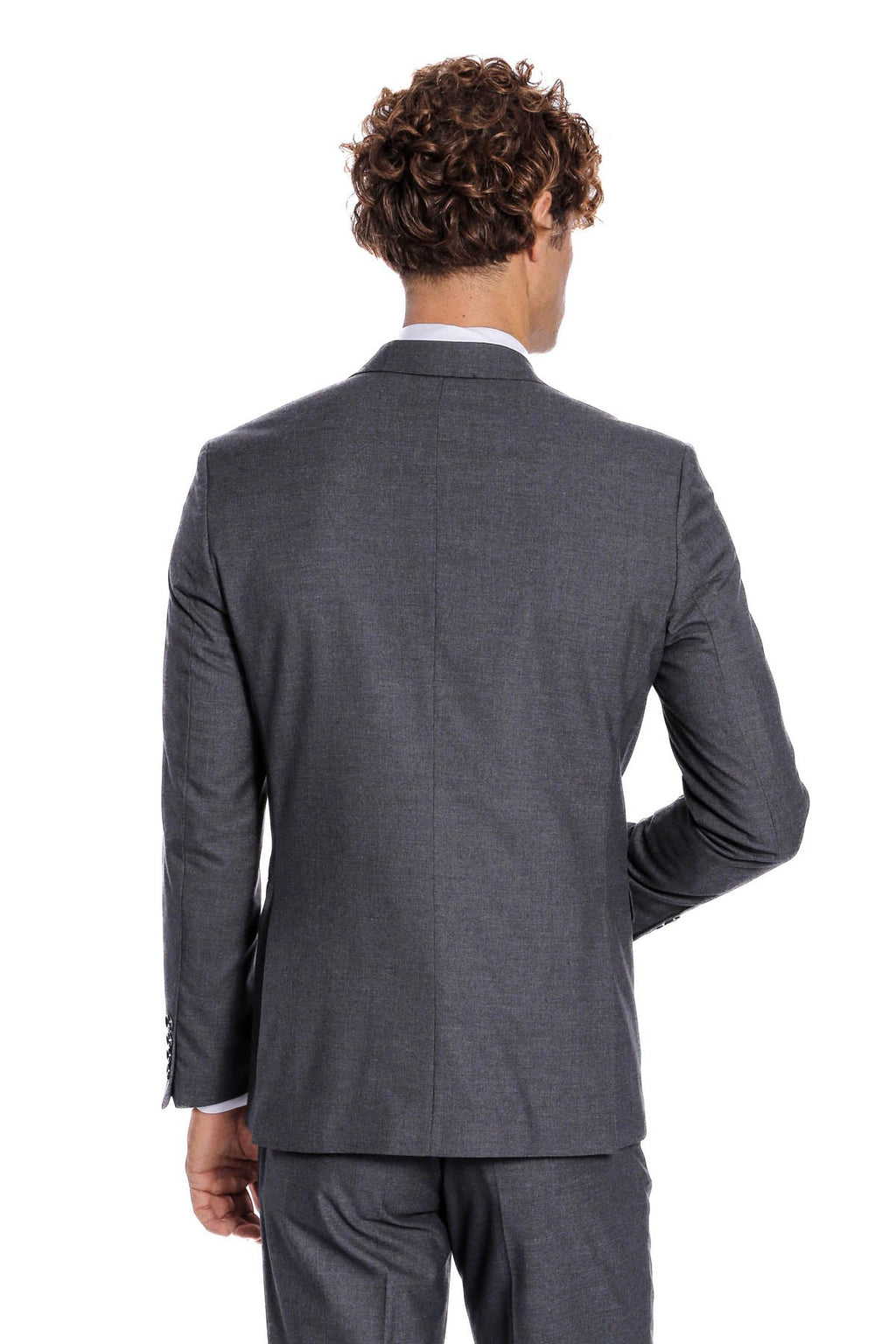2 Buttons 2 Piece Grey Men Suit - Wessi