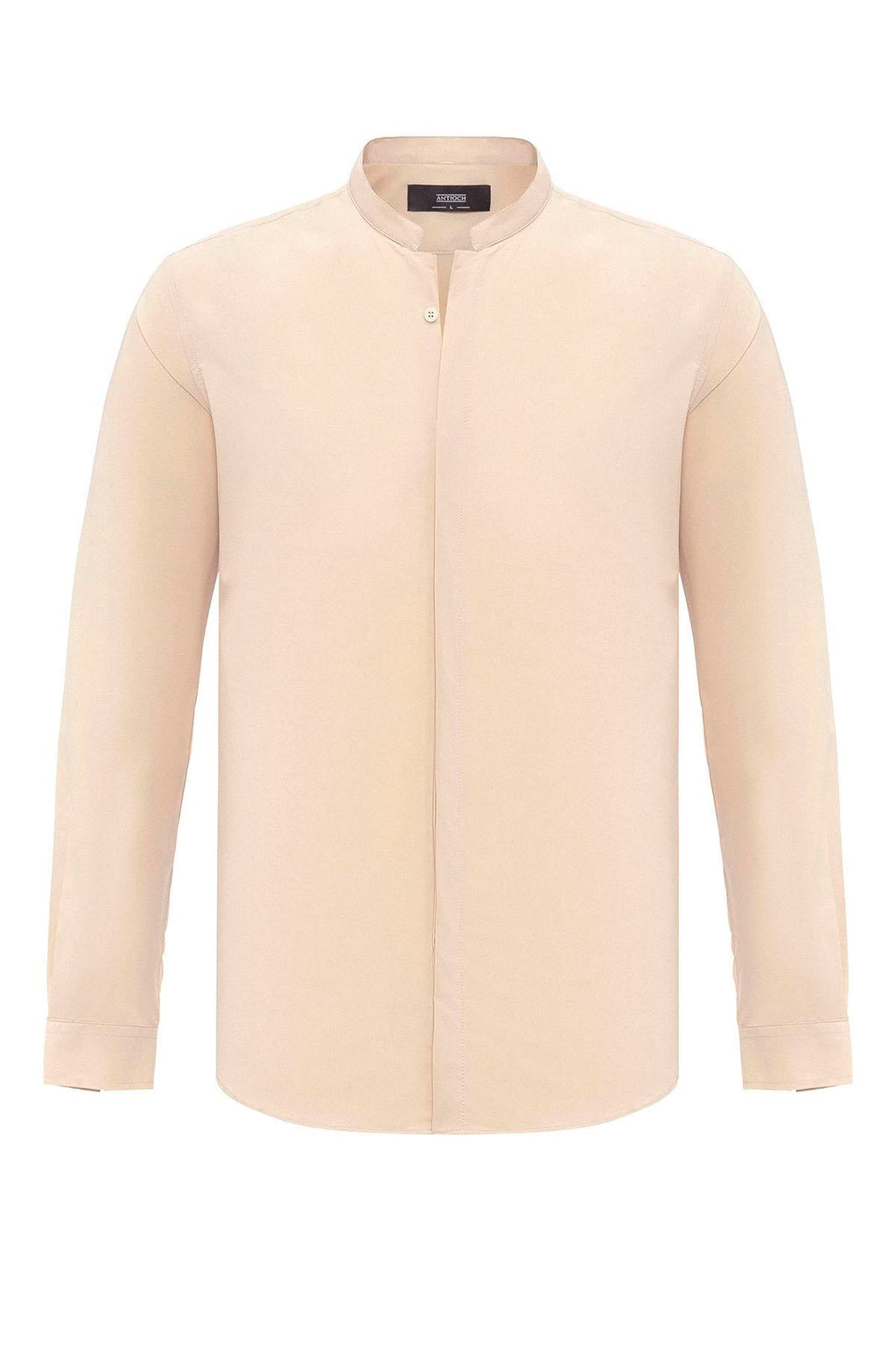 Beige Long Sleeve Men's Shirt - Wessi