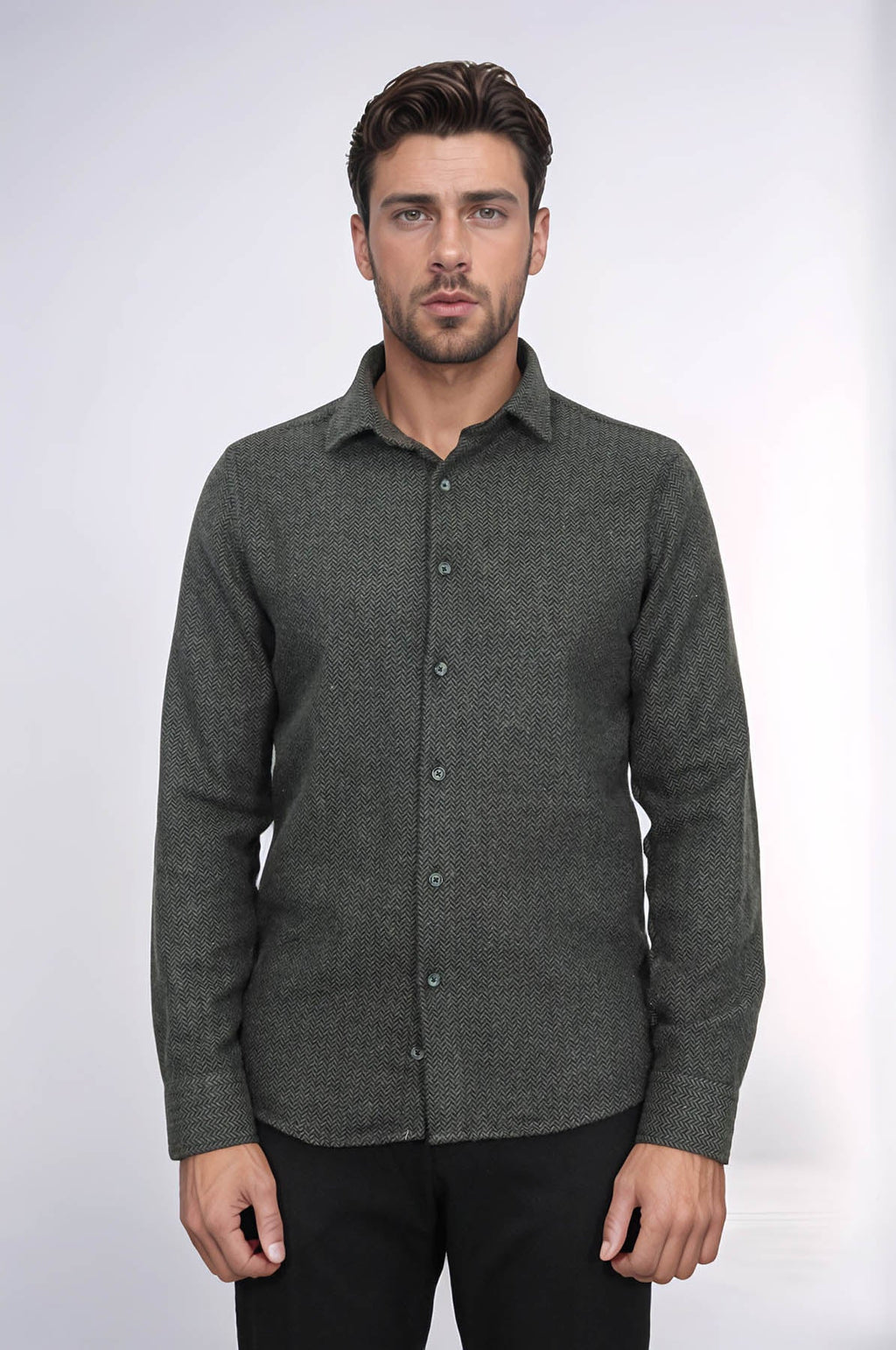 Plaid Green Men Lumberjack Shirt - Wessi