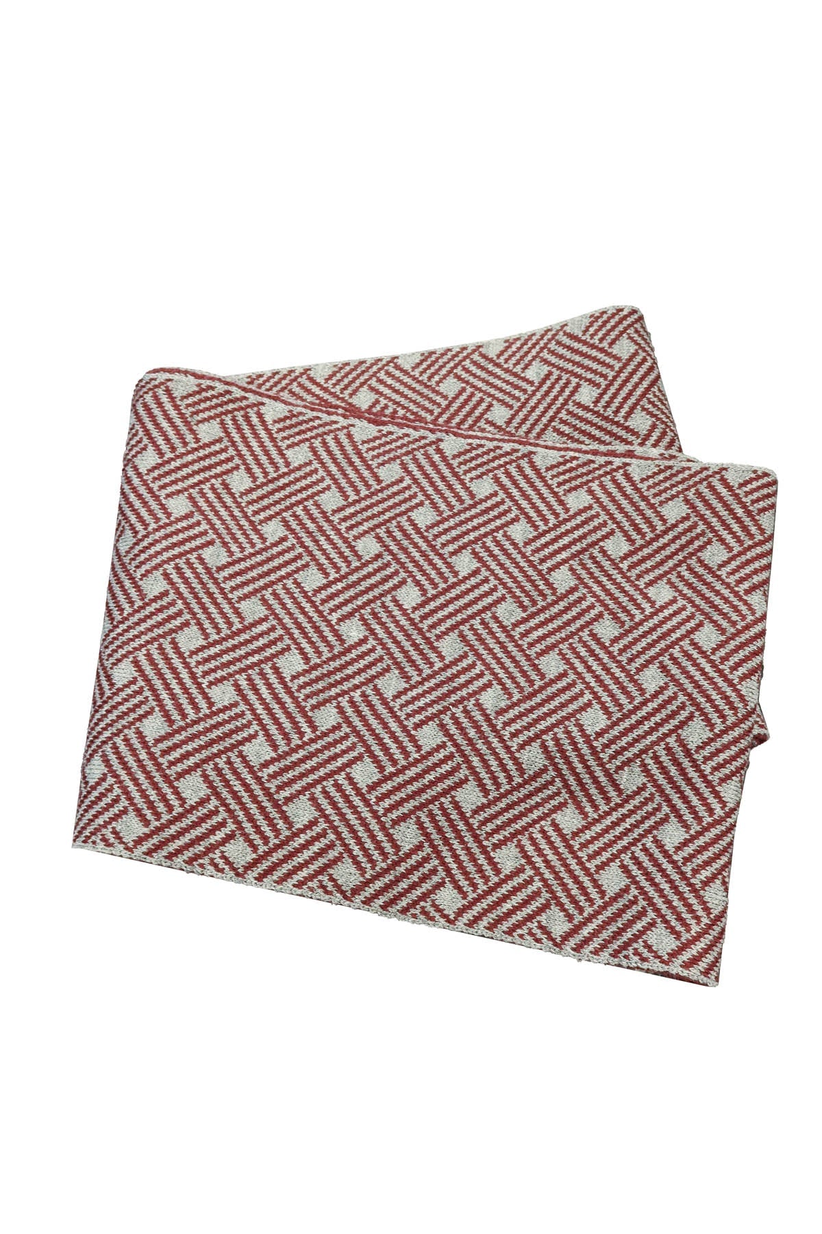 Burgundy Wool Coat, Knit Sweater, Scarf, Cap, and Patterned Trousers Combination - Noble Winter Style - Wessi