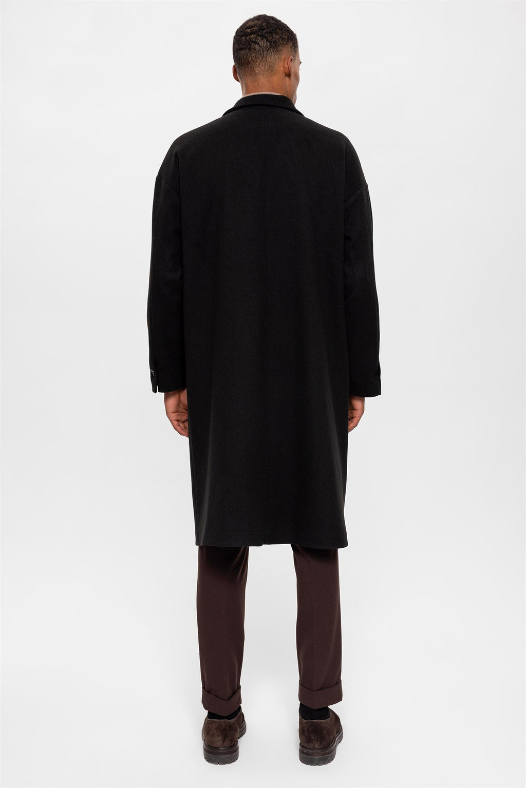Belted Oversize Men's Coat - Wessi