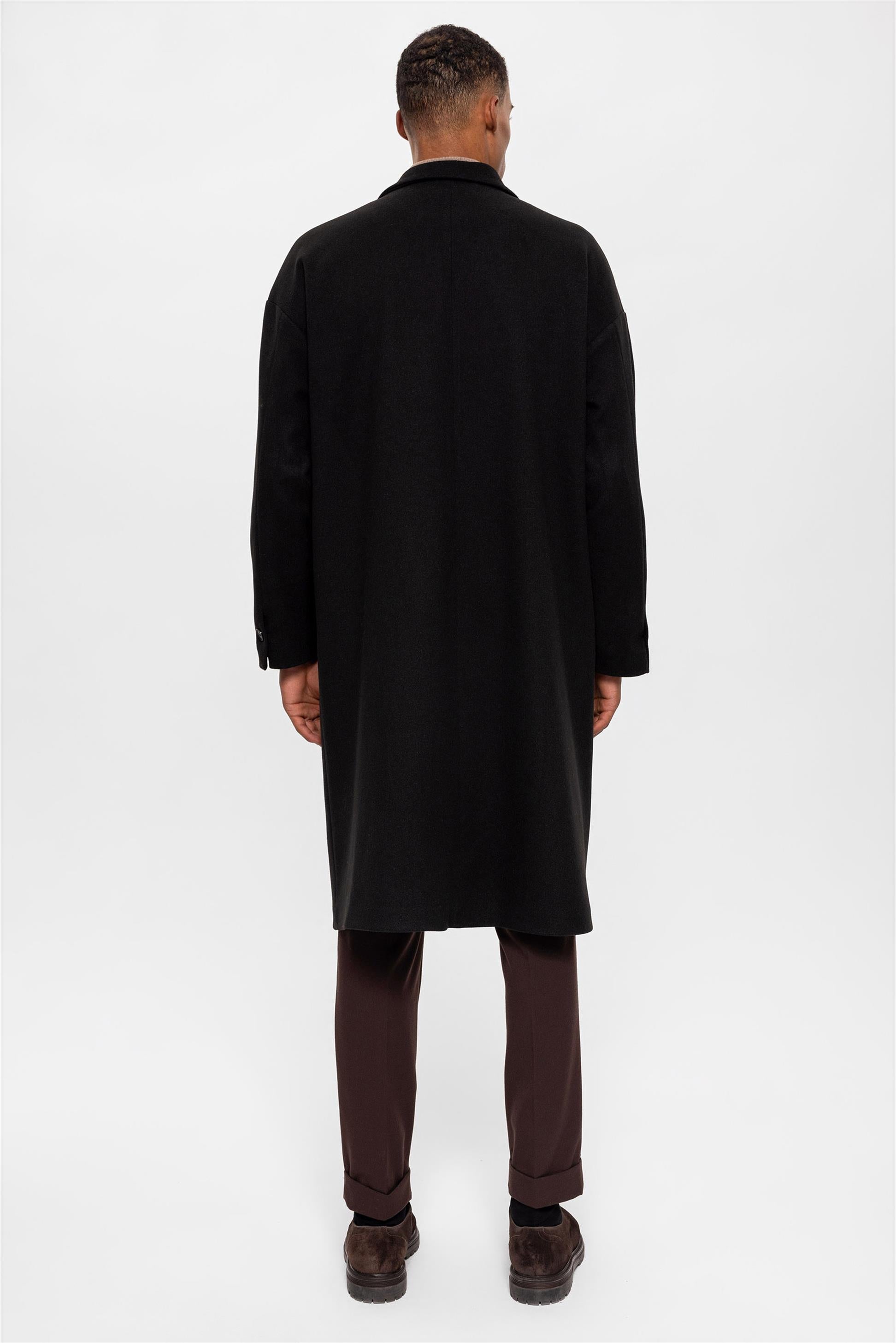 Belted Oversize Men's Coat - Wessi