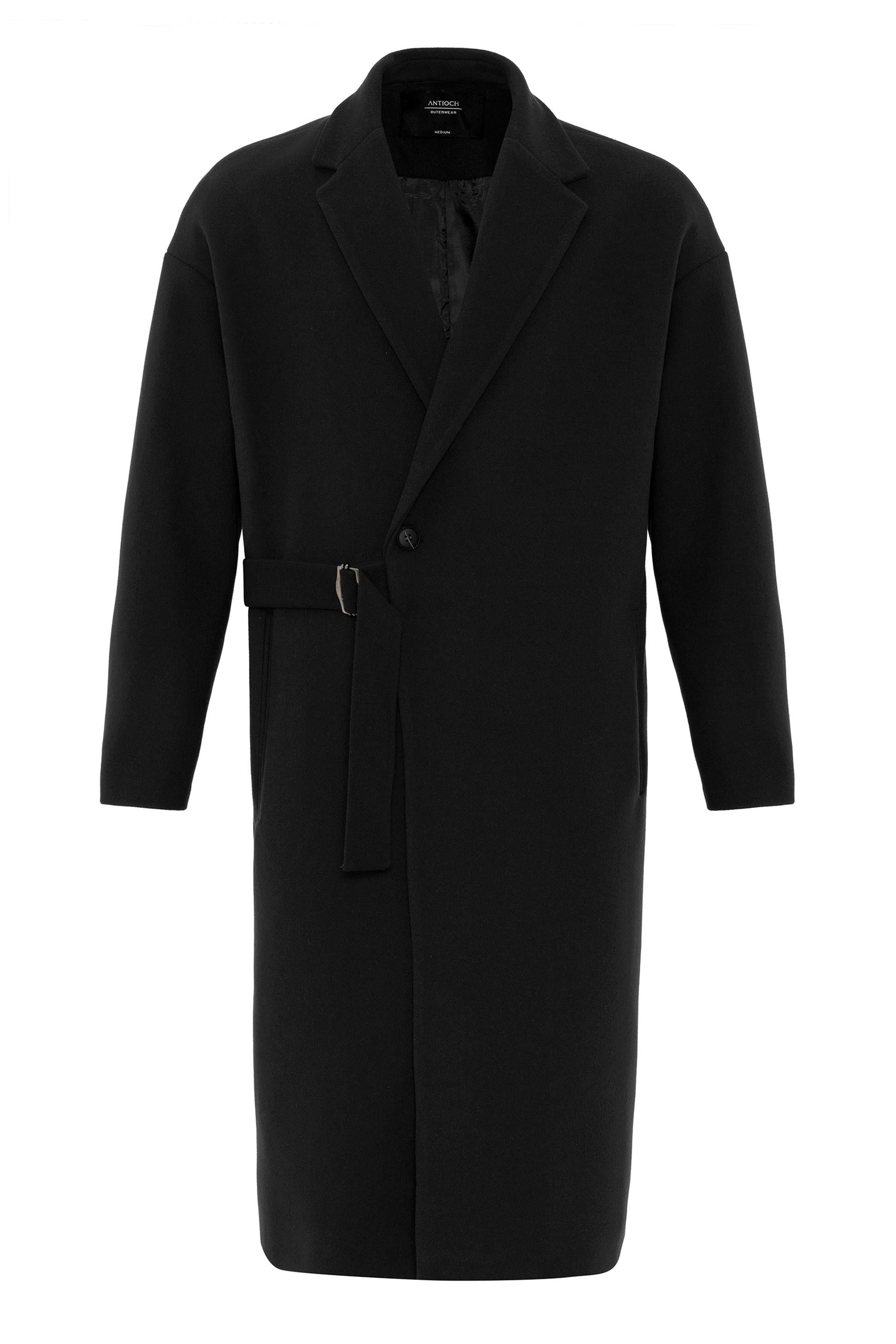 Belted Oversize Men's Coat - Wessi
